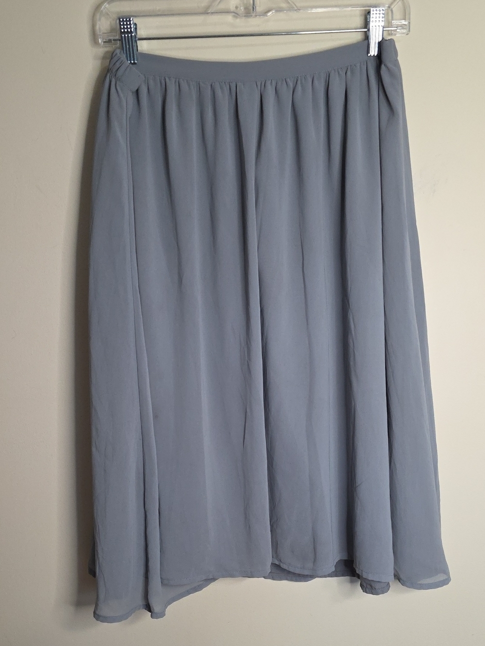 GAP Light Gray Midi Chiffon A-Line Skirt